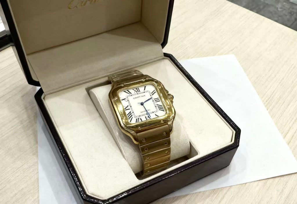 16.Men's and Women's Watch Shandushi Series Automatic Mechanical Elegant Fashion Roman Scale Watch 39.8mm White Interdial Gold