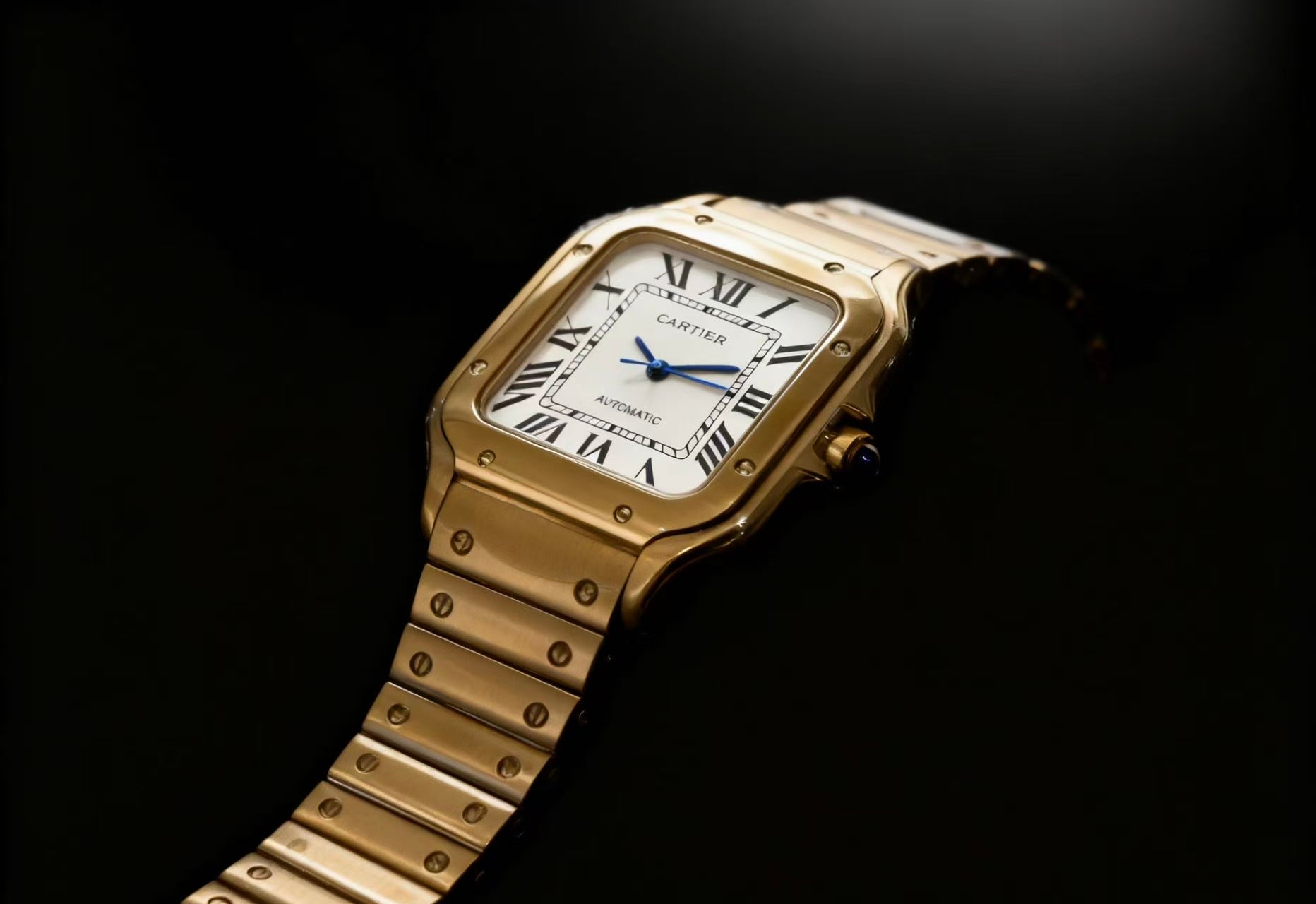 16.Men's and Women's Watch Shandushi Series Automatic Mechanical Elegant Fashion Roman Scale Watch 39.8mm White Interdial Gold