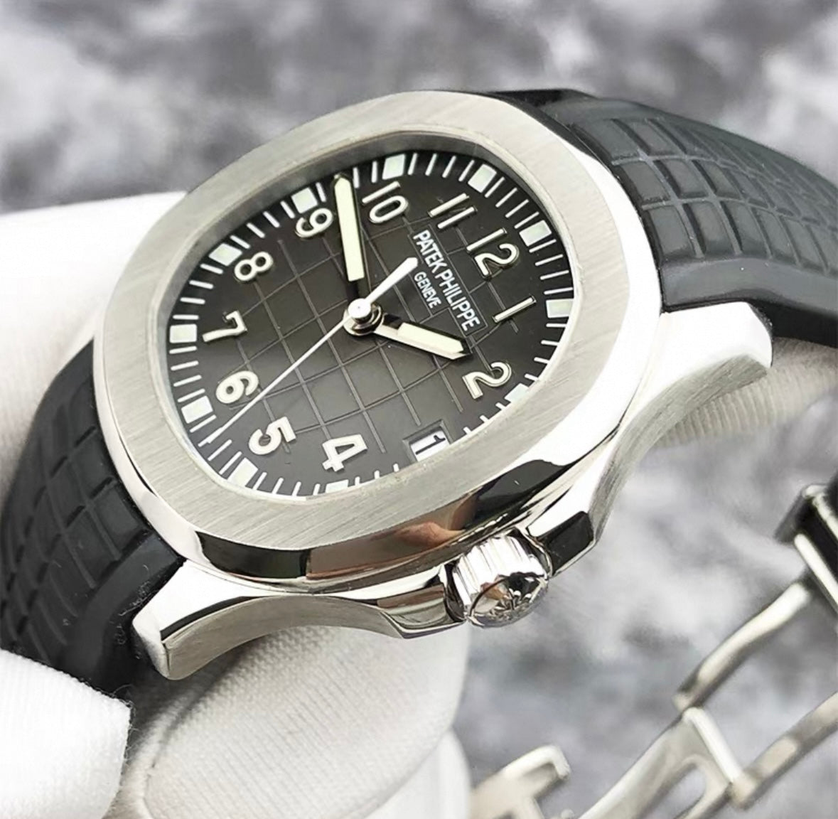 1.SPECHT &SOHNE Men's Fully Automatic Mechanical Watch, Fully Automatic Grenade 5167, Same Style as Calendar Luminous Sporty High-end Fashionable Men's Watch, Black [New Version Upgraded with Adjustable Pin Buckle]