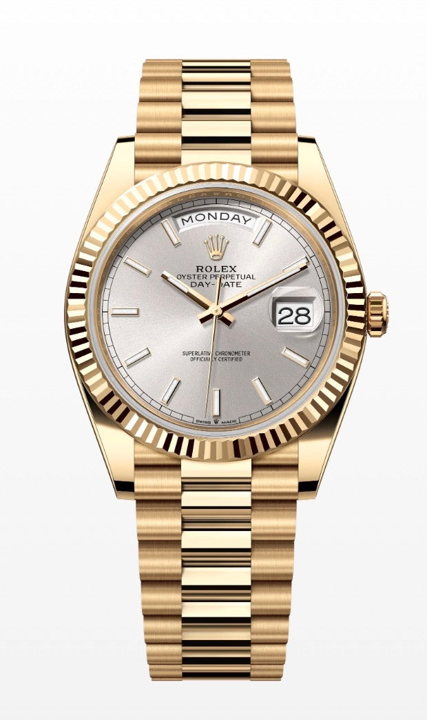 21.Rolex Weekly Calendar Automatic Mechanical Steel Strip Watch Business Men's Watch Champagne Color