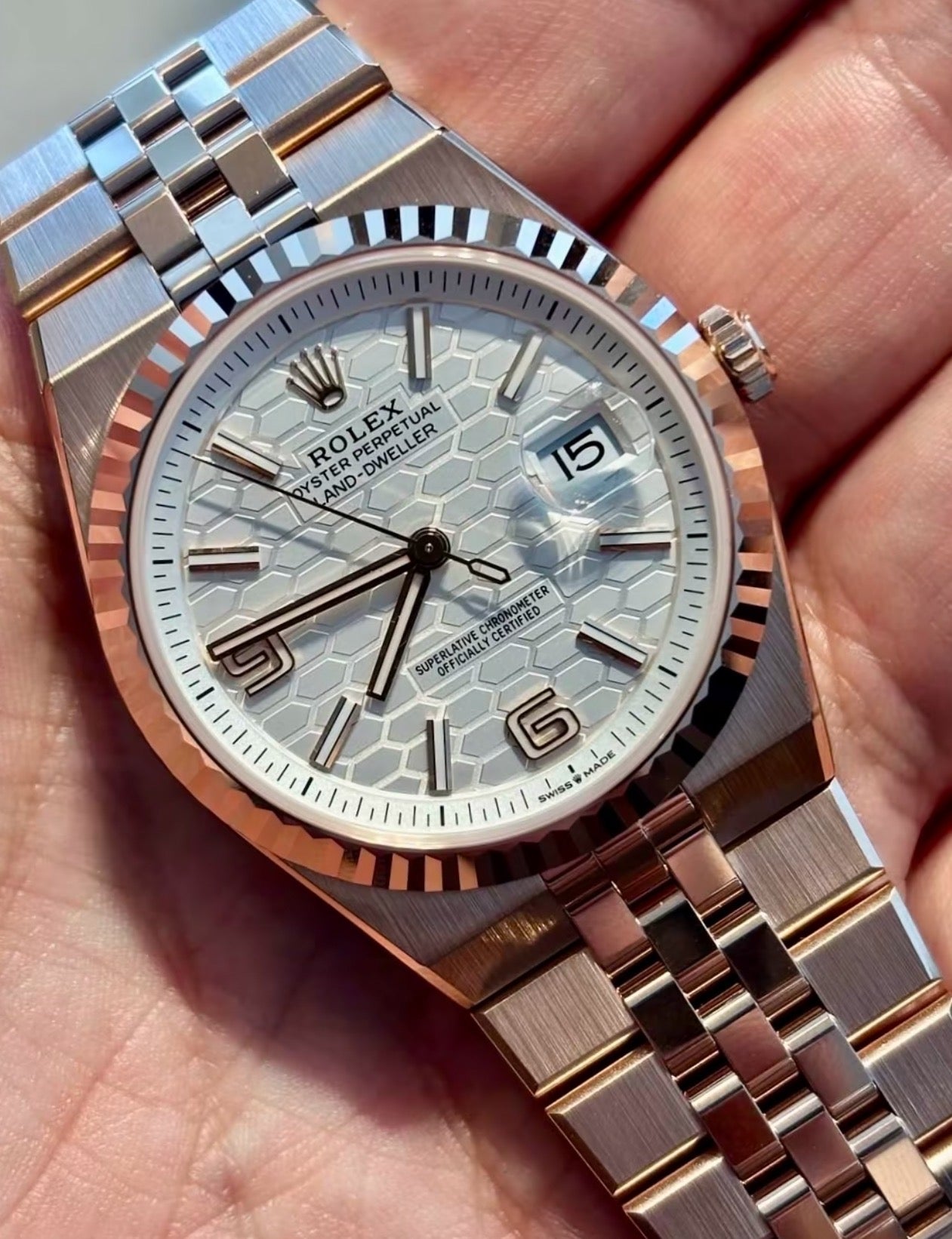 39.EA Honeycomb Series Natural Diamond Fully Automatic Mechanical Watch Men's Watch