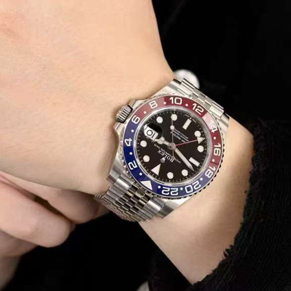 43 Rolex GMT-Master II Pepsi Bezel Automatic Mechanical Men's Watch