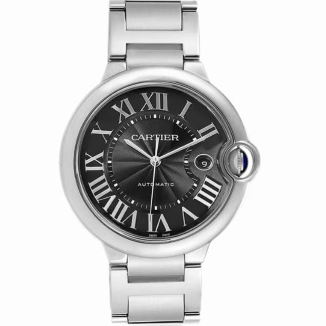 44Cartier Ballon Bleu Quartz and Mechanical Watch Stainless Steel Wristwatch