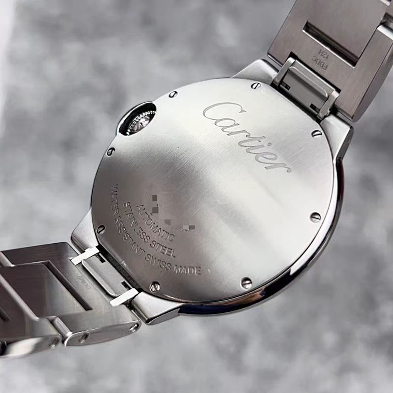 44Cartier Ballon Bleu Quartz and Mechanical Watch Stainless Steel Wristwatch