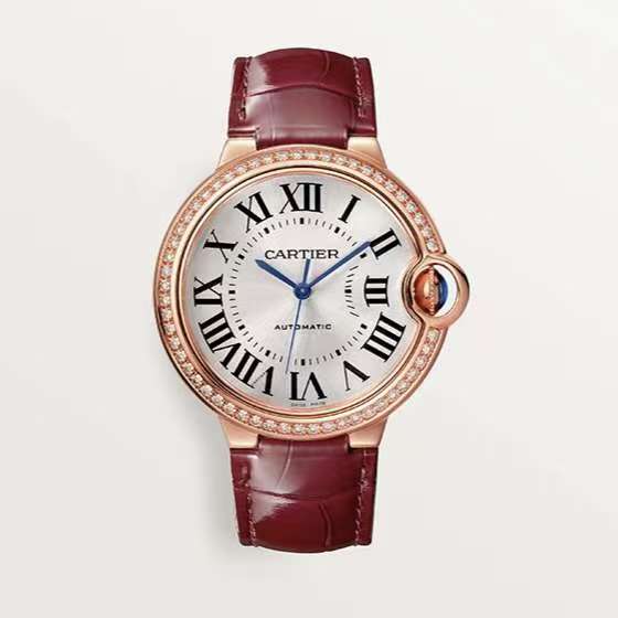 49 Cartier Ballon Bleu Mechanical Watch Rose Gold Diamond Watch
