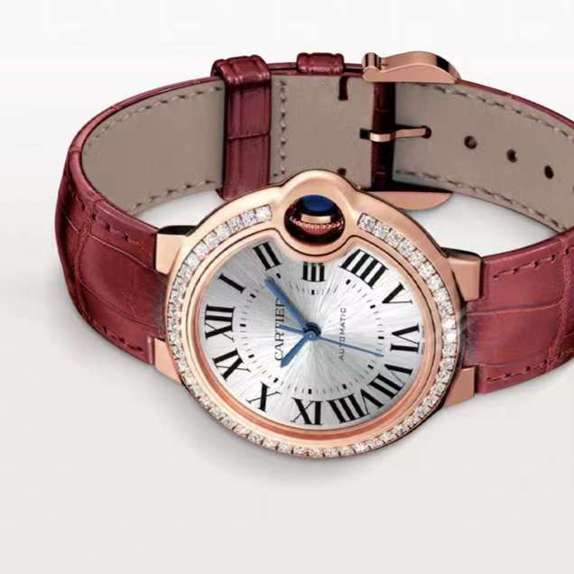 49 Cartier Ballon Bleu Mechanical Watch Rose Gold Diamond Watch