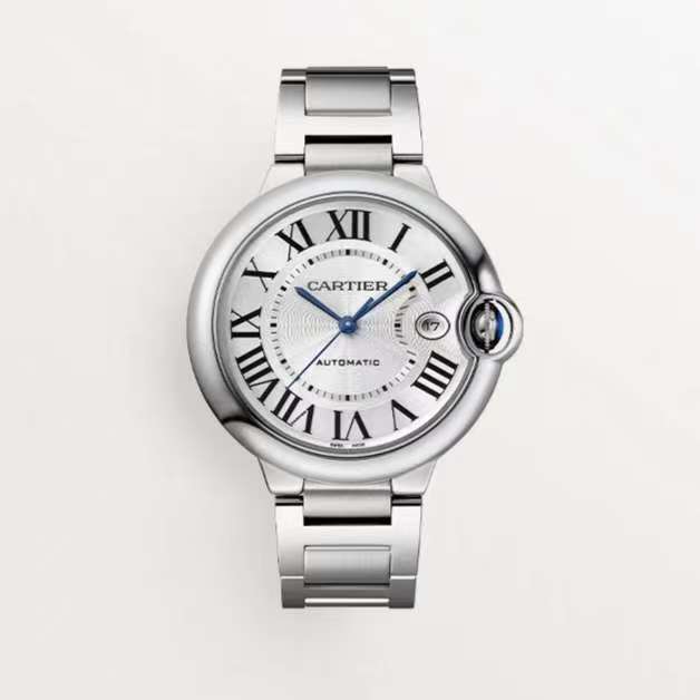 51 Cartier Ballon Bleu Quartz and Mechanical Watch Stainless Steel Wristwatch