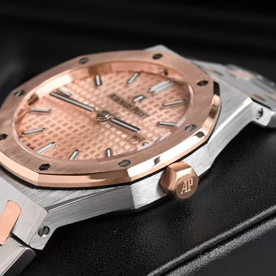 58 Audemars Piguet Royal Oak Rose Gold 34mm Swiss Women's Watch