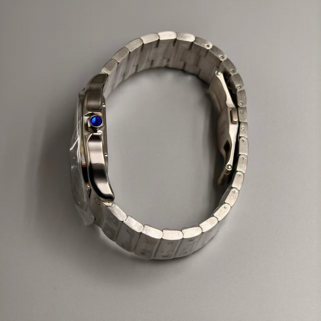 78 CARTIER Santos de Cartier Rose Gold 39.8mm Skeleton Manual Mechanical Men's Watch